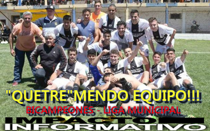 Quetrequén Bicampeón de la Liga Municipal de Fútbol. Transmitió IMPACTO