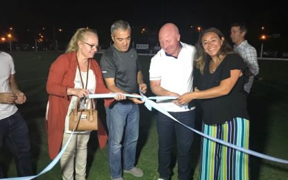 Con la presencia de Mac Allister: inauguraron la cancha de hockey sobre césped sintético en el club Sportivo Realicó