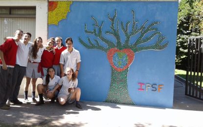 Alumnos de Realicó realizaron un mural en la COPAGUA, con sentido ambiental