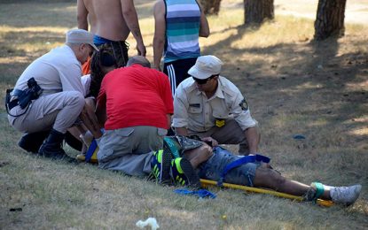 Gravísimo vuelco con tres heridos frente al club de golf de Santa Rosa