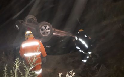Vuelco automovilístico en el sur de Córdoba