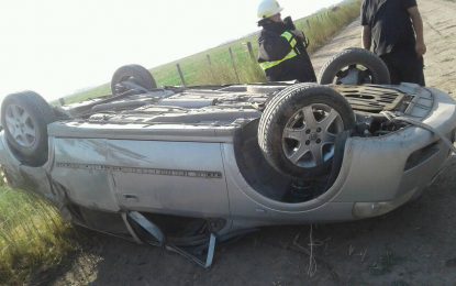 Dos vuelcos en la ruta provincial 101 con personas que se dirigían a Realicó