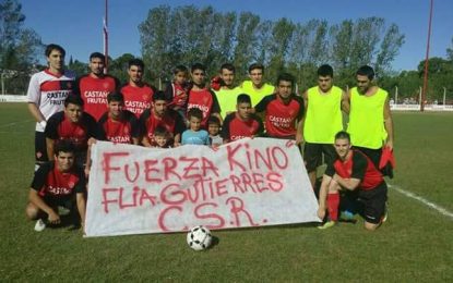 Sportivo Realicó salió a la cancha el domingo con una bandera dedicada a «Quino» Gutiérrez