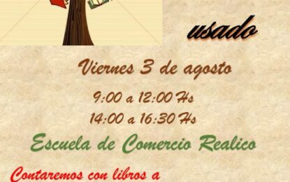 La Escuela de Comercio de Realicó y el Colegio Secundario Witralén, realizarán la “VII Feria del Libro Usado»