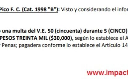 Sancionaron a Sportivo Realicó por $30.000 por la agresión a joven de Pico con agua caliente