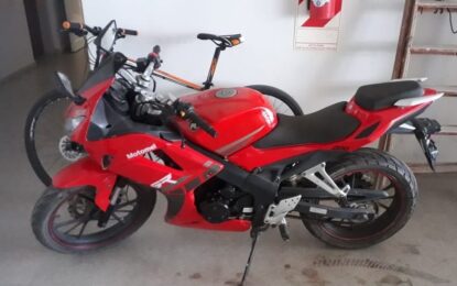 Efectivos policiales lograron dar con una motocicleta que había sido robada de Realicó
