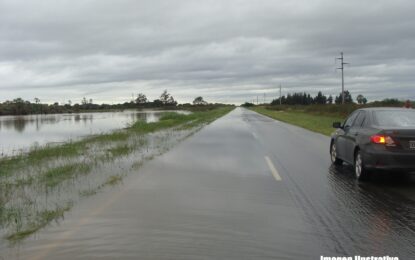188 y 35: por las intensas lluvias, ya hay tramos de las rutas nacionales con problemas