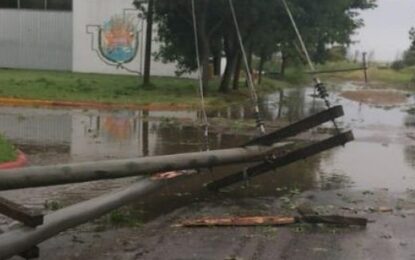 Importantes daños dejó en Embajador Martini la tormenta de piedra y viento