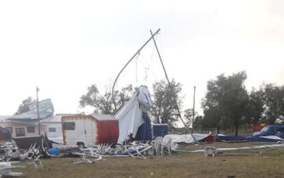 La historia del Circo de las Américas: del sufrimiento para entrar a Realicó y la alegría por haberlo logrado, a la desazón de los destrozos por la tormenta