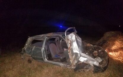 Impresionante vuelco en la ruta 35 deja como saldo una persona muerta