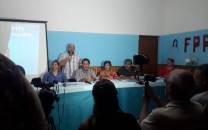 El Frente Popular Pampeano presentó su plataforma electoral en Realicó con fuertes críticas a Cambiemos y al PJ