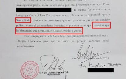 Denuncia contra un cura de la Diócesis de Río Cuarto por abuso: «le pedí a Dios que me ayudara»