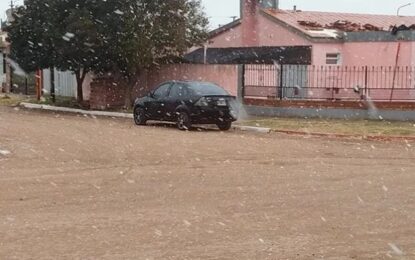 CAYO NIEVE EN VARIAS LOCALIDADES PAMPEANAS