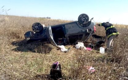 SUR DE CORDOBA: VUELCO EN LA RUTA 35, CERCA DE MACKENNA