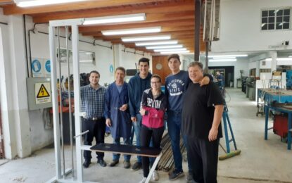 Alumnos de la EPET Nro. 6 hicieron máquina para el gimnasio del Club Sportivo Realicó