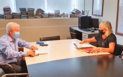 Viviana Bongiovanni se reunió con el ministro pampeano Julio Rojo por el avance de obras públicas
