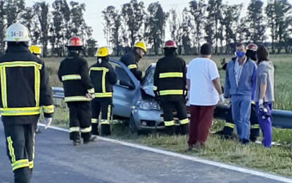 Gravísimo siniestro vial: un muerto en un choque frontal sobre la ruta 35