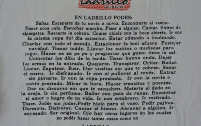 La remera de Ladrillo Disco: Decíme que sos de Realicó, sin decirme que sos de Realicó (y La Pampa, Córdoba, San Luis, Buenos Aires…)