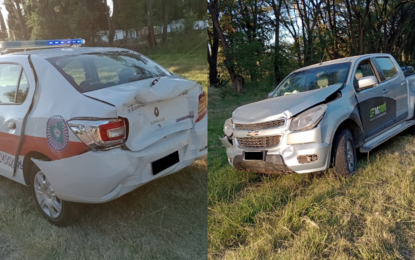 Accidente en cercanías de Rancul: una camioneta conducida por un hombre de Realicó, chocó a un móvil policial