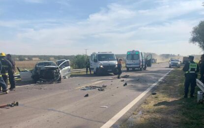 Dos heridos graves por un choque en la Ruta 35