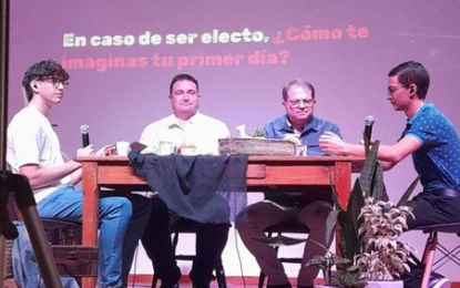 «Cubo Rubik»: alumnos de la EPET Nro. 6 de Realicó, realizaron interesante jornada con los candidatos a intendente