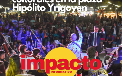 Cierre de talleres culturales en la plaza Hipólito Yrigoyen: una noche de arte, creatividad y música