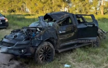 Cuatro pampeanos heridos tras un vuelco en la Ruta Provincial 1 en Córdoba