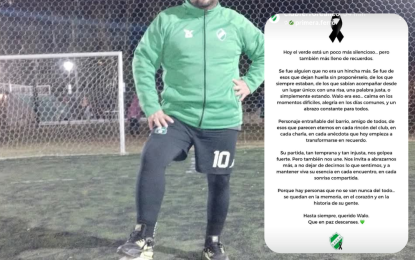 Dolor en el Club Ferro Carril Oeste: falleció «Walo», ex jugador, hincha y amigo entrañable de la institución