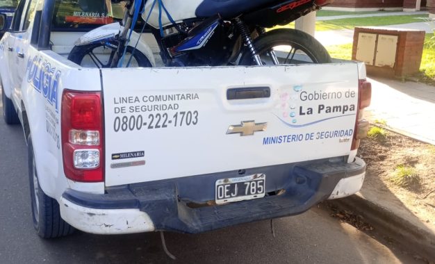 Persecución y resistencia en la Ruta 188: retienen una motocicleta