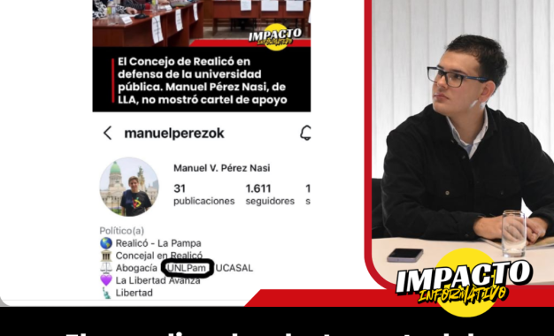 El coordinador de Juventud de Realicó, cruzó fuerte a concejal de La Libertad Avanza: «es un oportunista», sostuvo