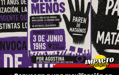 Convocan a una movilización en Realicó a 11 años de la primera marcha de «Ni Una Menos»