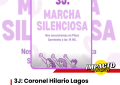 3J: Coronel Hilario Lagos también se suma a las convocatorias con una marcha silenciosa