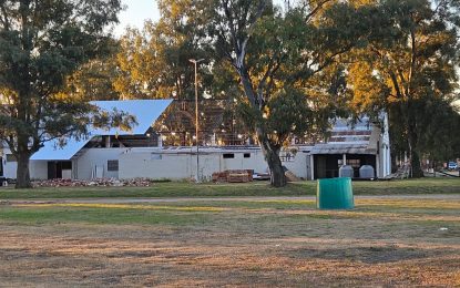 Realicó: se puso en marcha la obra de recambio de techo en el gimnasio del Polideportivo Municipal