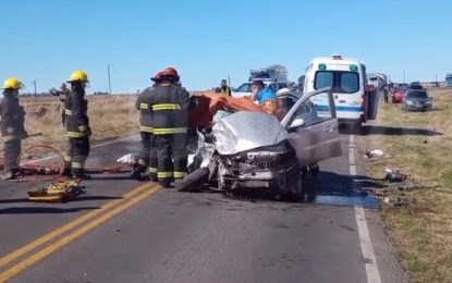 Trágico choque frontal en la Ruta Provincial 101: un muerto y tres heridos cerca de Speluzzi