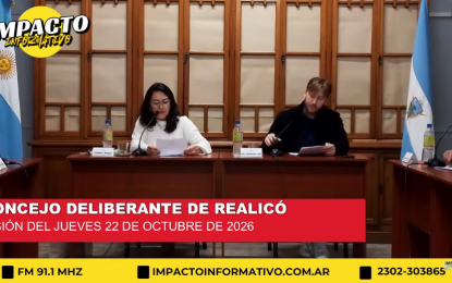Concejo Deliberante de Realicó: Mirá la sesión ordinaria N° 30