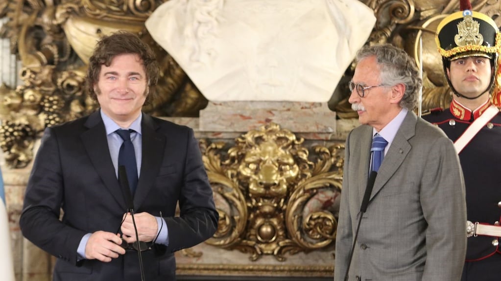 El Presidente junto al ministro de Salud, Mario Lugones