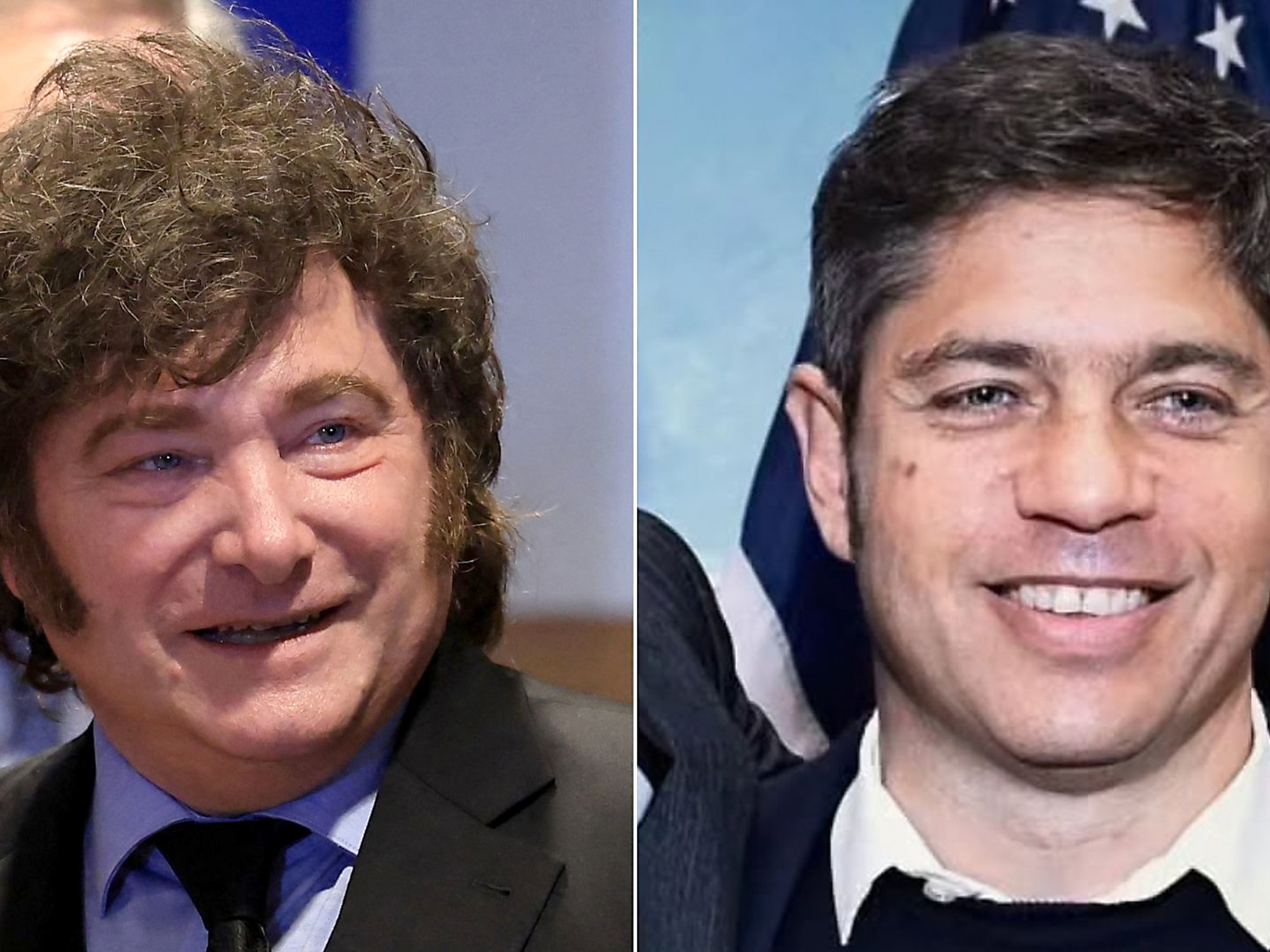 La imagen de Milei y Kicillof en las redes sociales