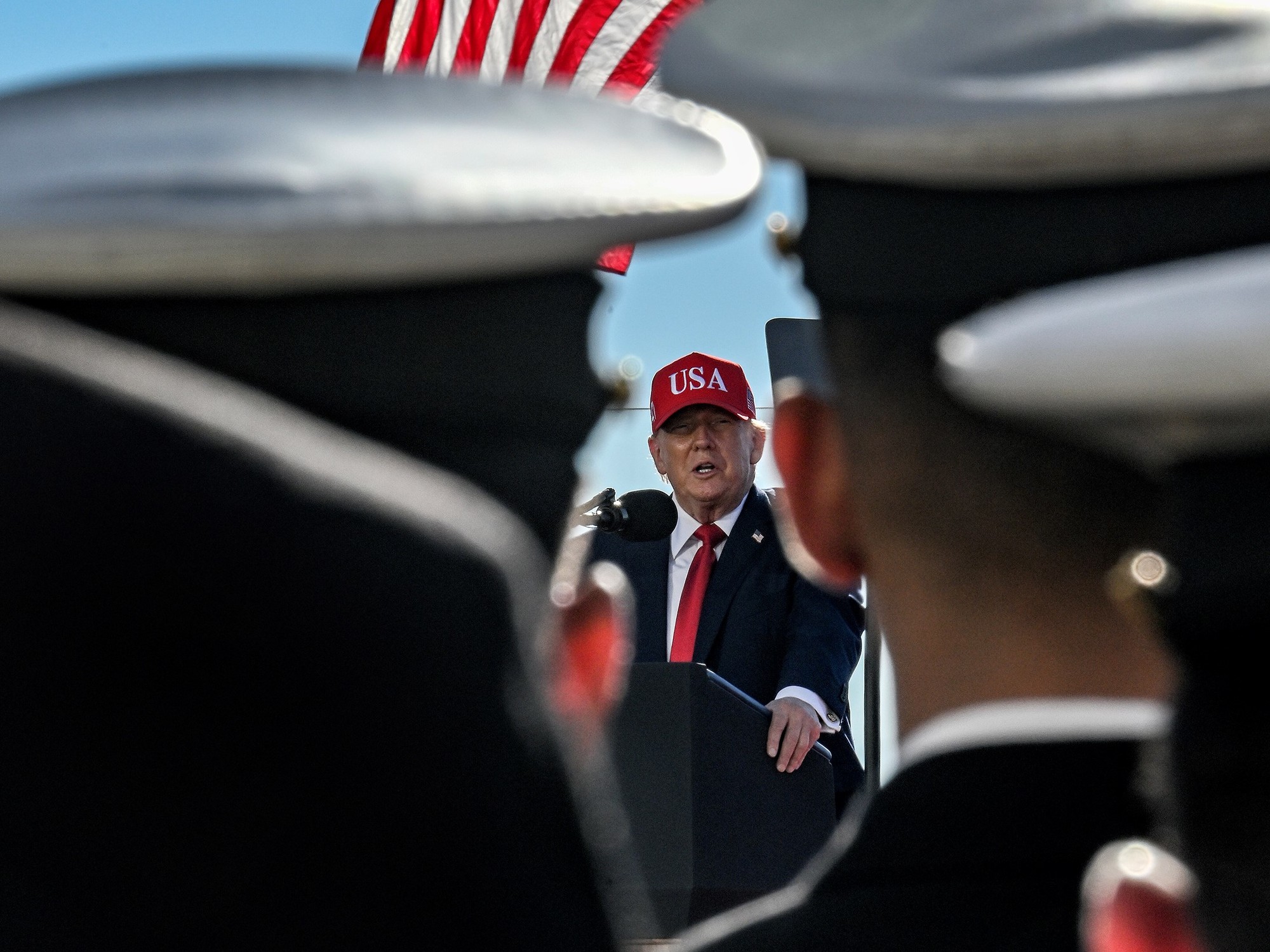 El presidente Donald Trump durante un discurso en Maryland, el martes 6 de octubre