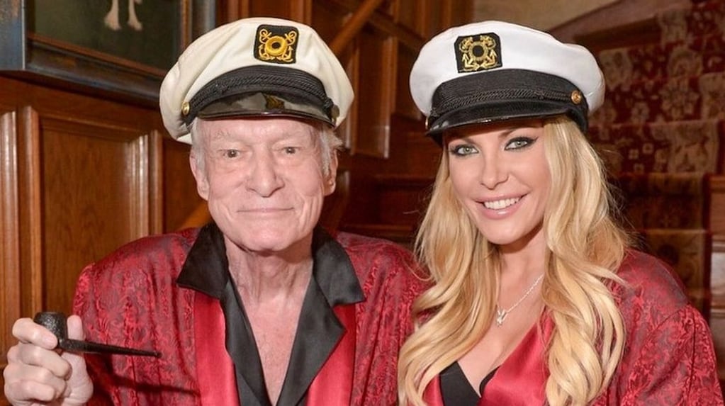 Hugh Hefner, junto a Crystal, su última esposa