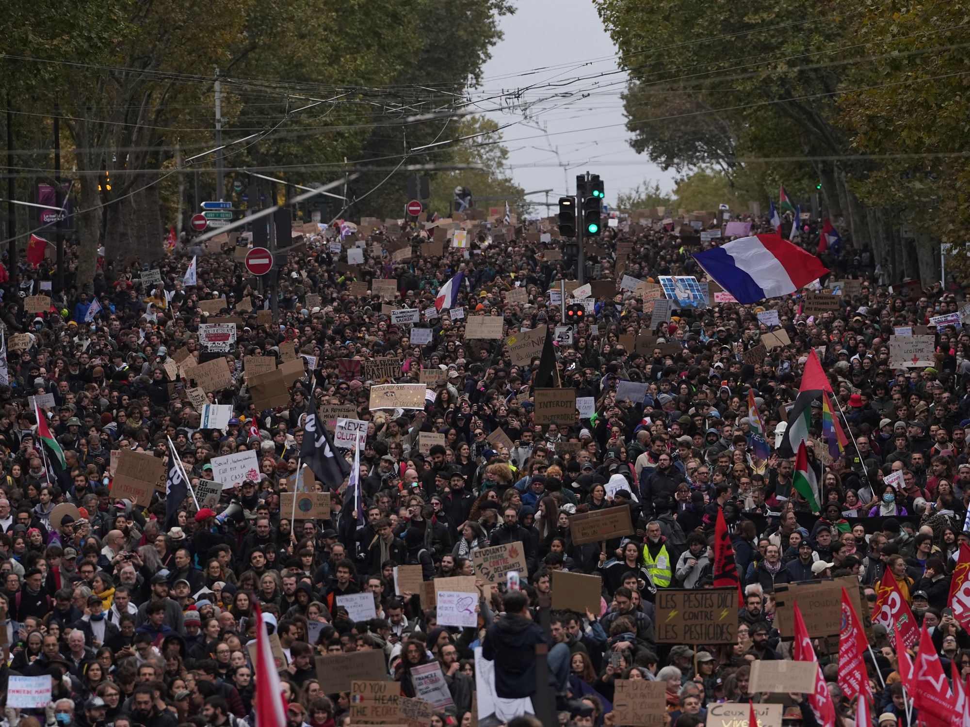 La marcha contra Macron en París, este sábado
