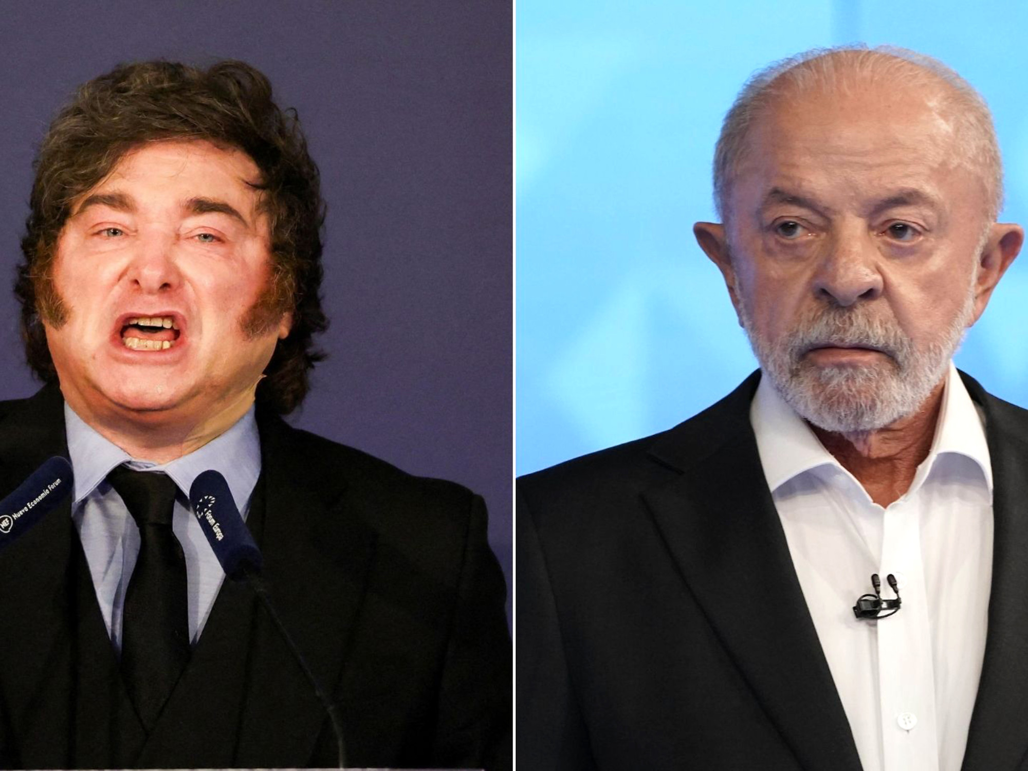 Javier Milei y Lula da Silva