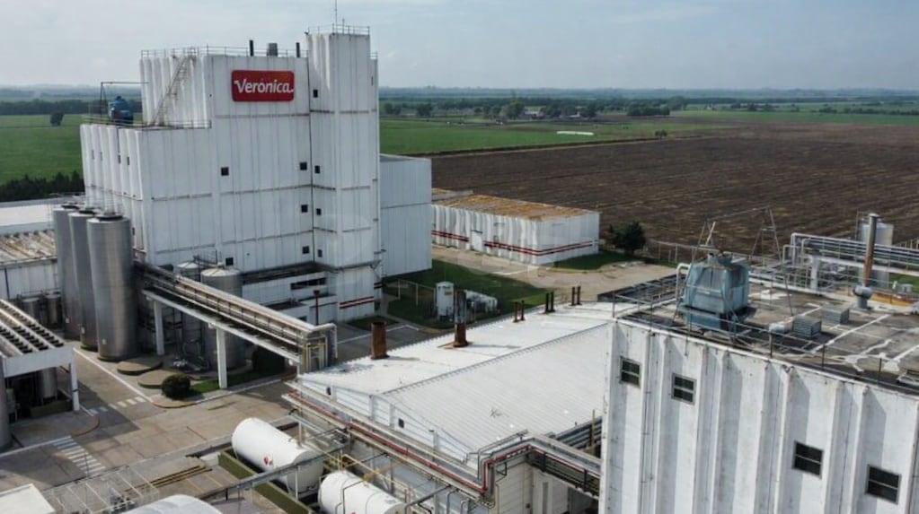 Vista aérea de una de las plantas de Lácteos Verónica en Santa Fe