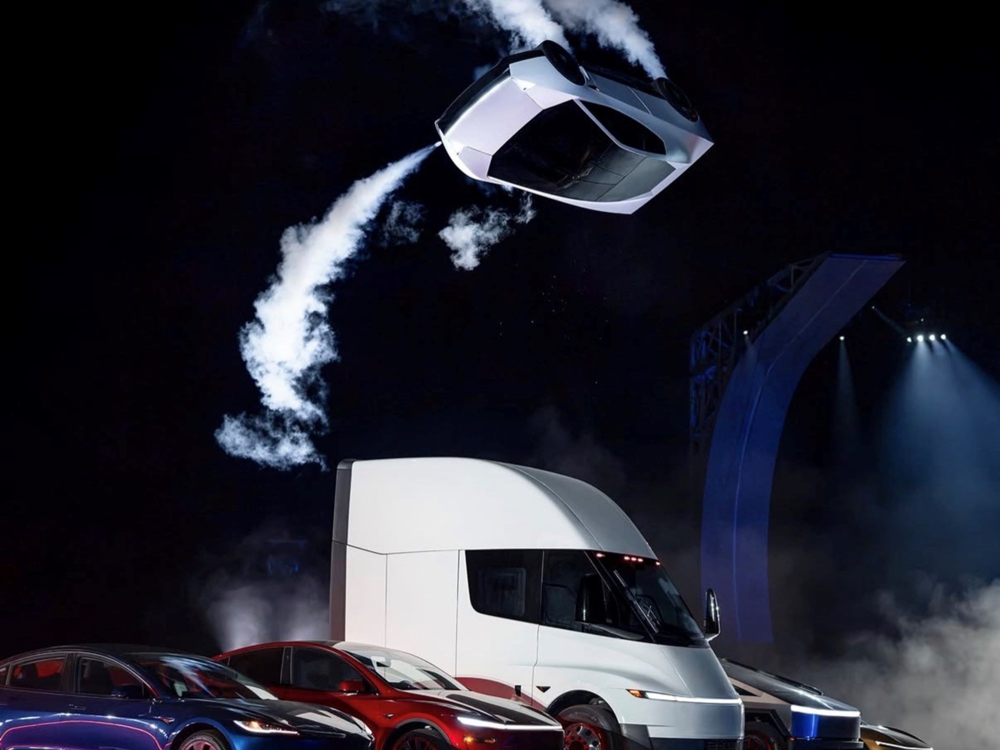 El Tesla Roadster en su exhibición de presentación